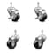 Service Caster 3 Inch Soft Rubber Wheel Swivel 3/8 Inch Threaded Stem Caster Brakes SCC, 2PK SCC-TS20S314-SRS-381615-2-TLB-2 - alternate 1